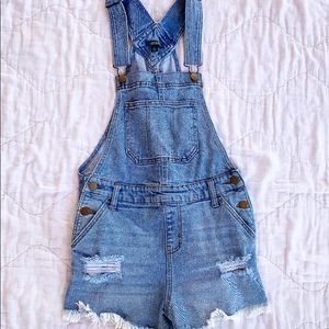 Wild Fable Denim Short Overalls